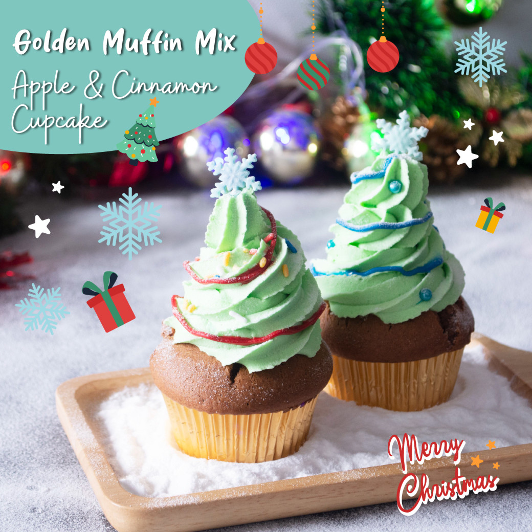 Golden Muffin Mix - Apple & Cinnamon Cupcake