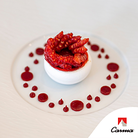 Decorate your favorite dessert with raspberry topping